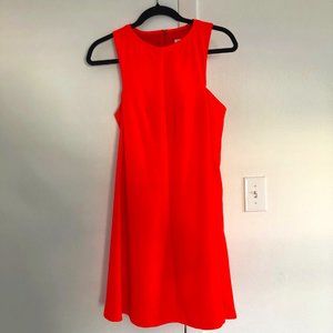 Trina Turk Neon Pink/Red A-Line Sleeveless Dress Sz 2